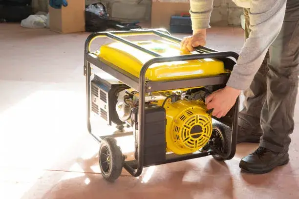 Backup generator providing power during a blackout.